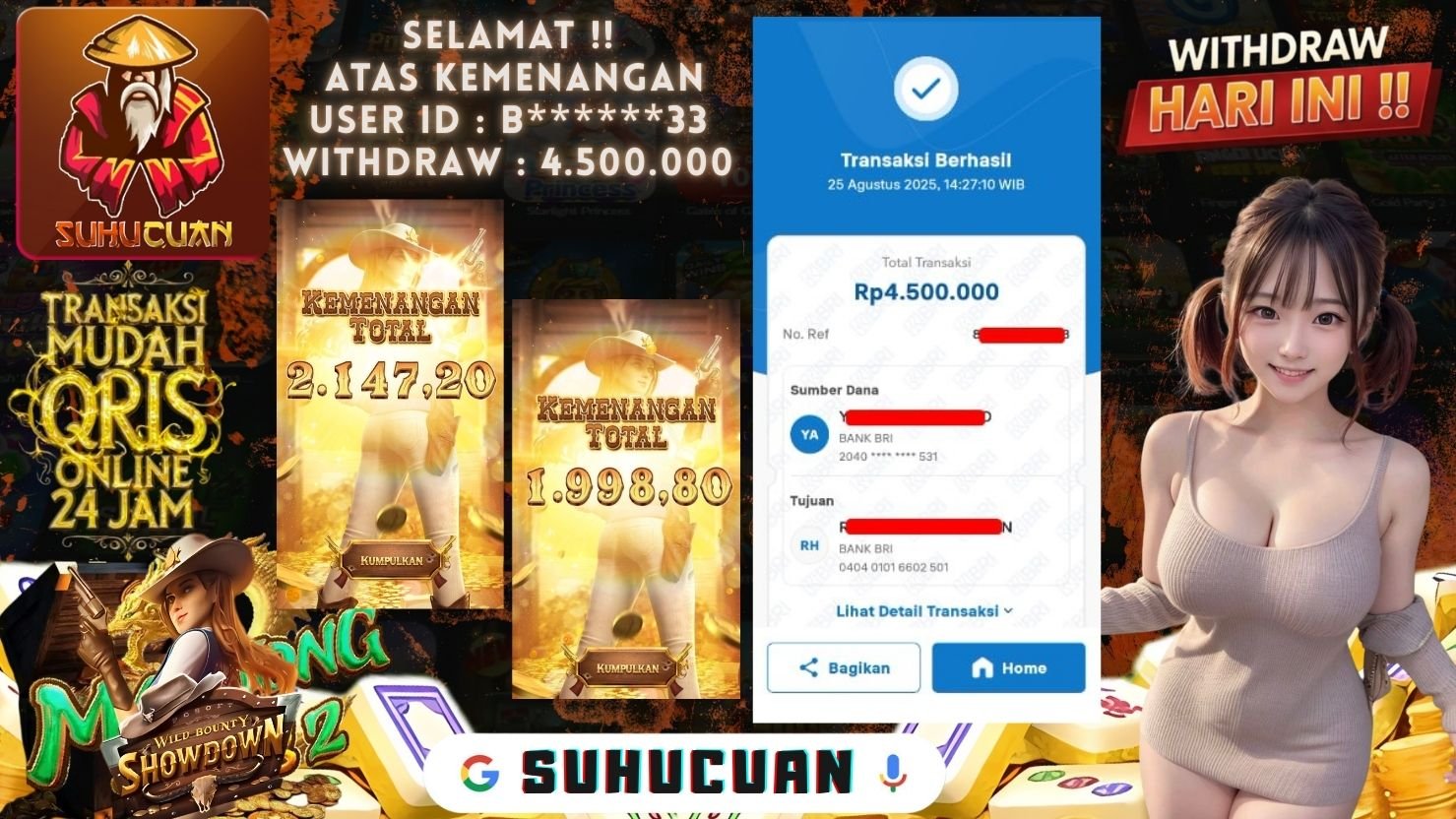 SUHUCUAN JACKPOT SLOT WILD BOUNTY SHOWDOWN